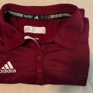 Adidas Burgundy Climalite Polo Shirt